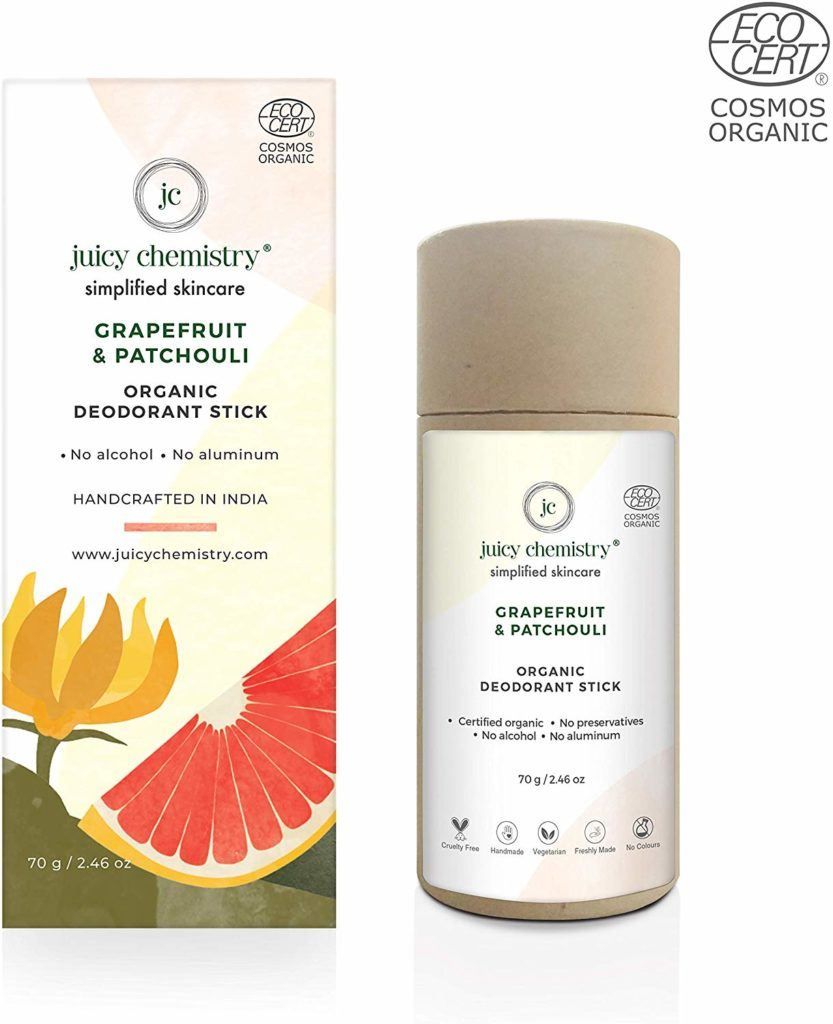 Grapefruit & Patchouli Organic Deodorant Stick من juicy chemistry