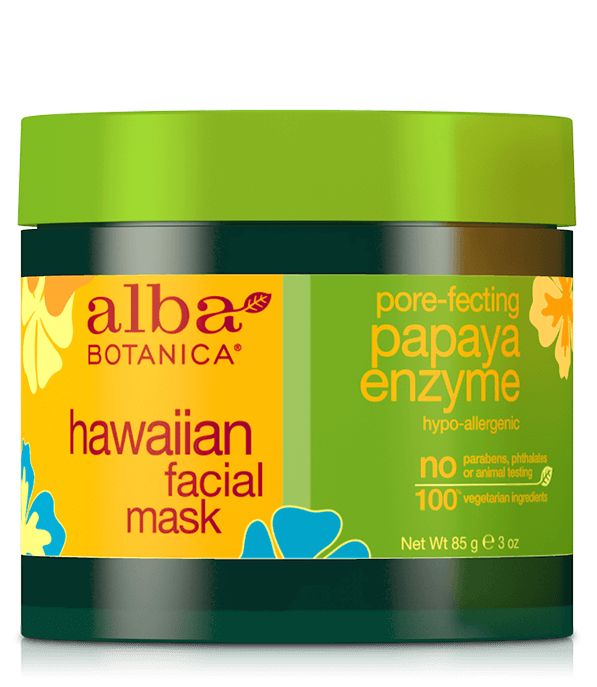 قناع الوجه هاواي من منتجات Alba Botanica بتأثير إنزيم البابايا