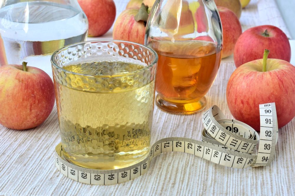 خل التفاح المخفف من مشروبات لتخسيس البطن