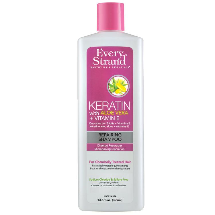 شامبو ايفري ستراند بالكيراتين Keratin with Aloe Vera + Vitamin E Repairing Shampoo