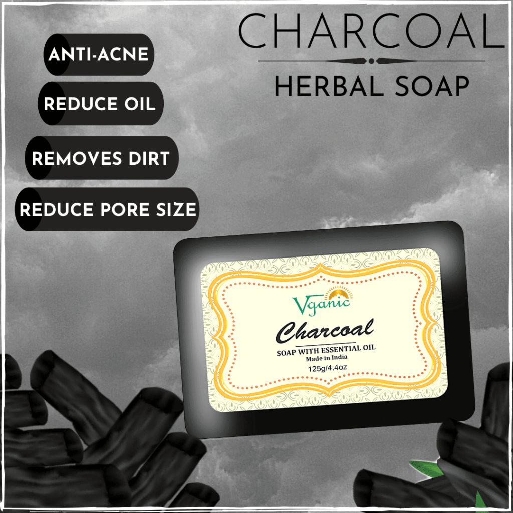 صابون الفحم بالزيت العطري Charcoal Soap with Essential Oil من فجانيك Vganic