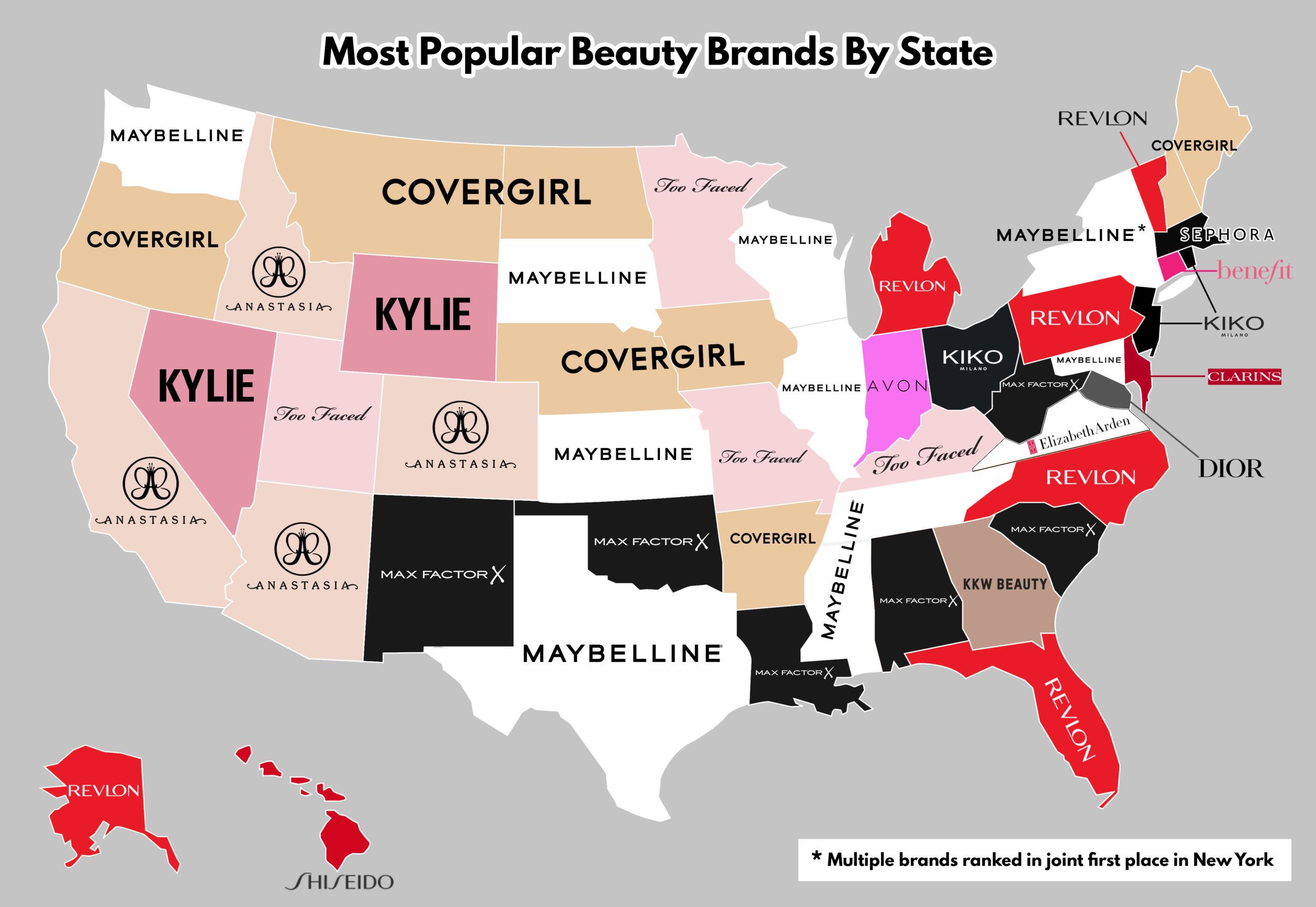 Most Popular Beauty Brands By State