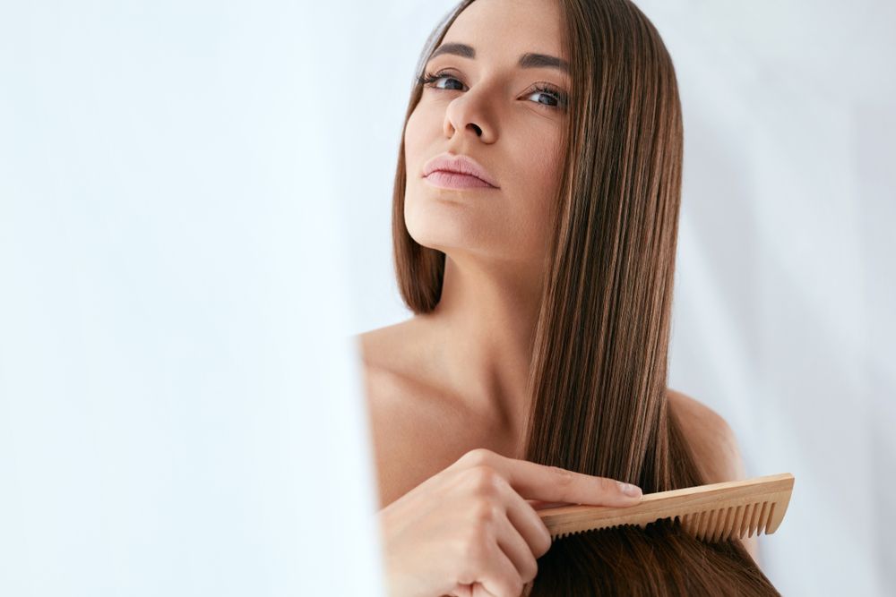 ⁨‎⁨بروتين الشعر البرازيلي يعمل على تقوية الشعر⁩⁩