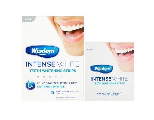 شرائح تبييض الأسنان إنتينسي وايت Intense White Teeth Whitening Strips من ويسدوم Wisdom