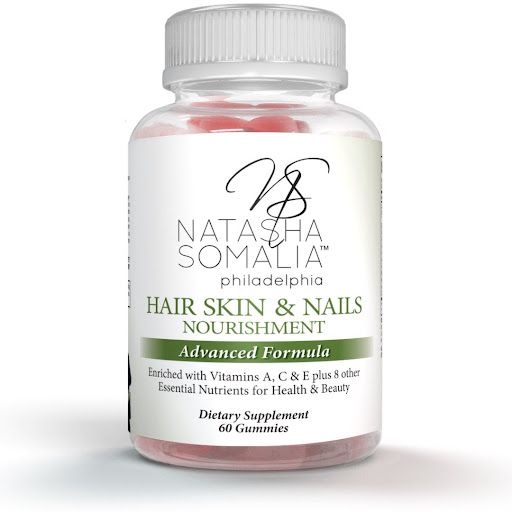علكة تغذية الشعر والبشرة والأظافر Hair Skin & Nails Nourishment Advanced Formula Gummies من ناتاشا سوماليا Natasha Somalia