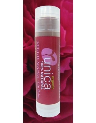 بلسم تنت الشفاه العضوي فيجي-مانيا باللون الوردي الداكن Veggie-Mania Organic Dark Pink Tinted Lip Balm من يونيكا كوزماتيكس Unica Cosmetics