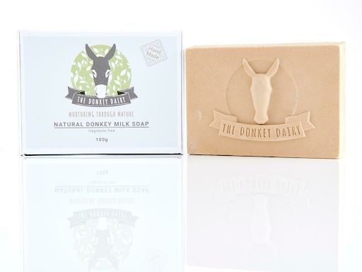 صابون حليب الحمار الطبيعي Natural Donkey Milk Soap Bar من ذا دونكي دايري The Donkey Dairy